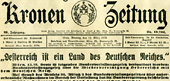Kronen Zeitung: Österreich ist ein Teil des Deutschen Reiches