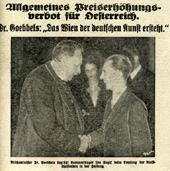 Illustrierte Kronen Zeitung: Goebbels begrüßt Kammersänger Leo Slezak 